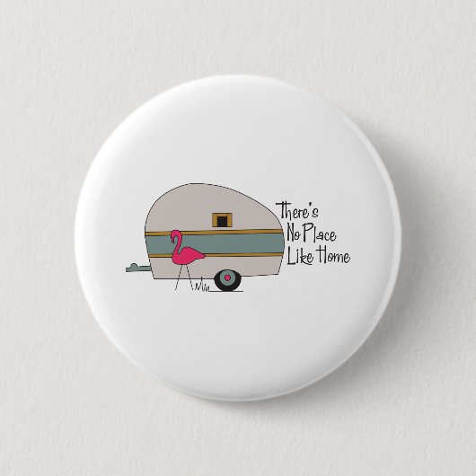 Flamingo-Camper Button (Vorderseite)