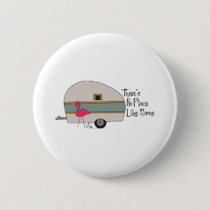 Flamingo-Camper Button