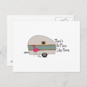 Flamingo Camper Postkarte (Vorne/Hinten)