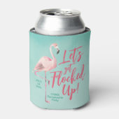 Flamingo Can Cooler Tropical Junggeselinnen-Abschi Dosenkühler (Kanne Vorderseite)