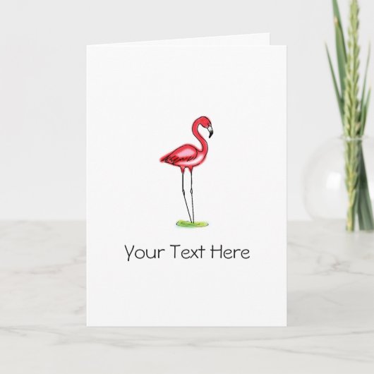 Flamingo Card Karte (Vorderseite)