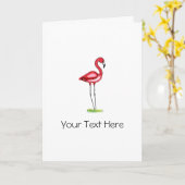 Flamingo Card Karte (Gelbe Blume)