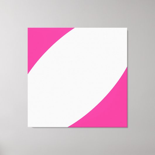 Flamingo. Chic Bright Pink White Modern Curves Leinwanddruck (Vorderseite)