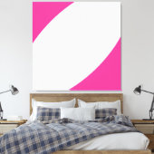 Flamingo. Chic Bright Pink White Modern Curves Leinwanddruck (Insitu (Schlafzimmer))