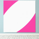 Flamingo. Chic Bright Pink White Modern Curves Leinwanddruck (Insitu (Holzboden))