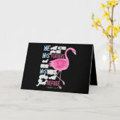 Flamingo Christliches Geschenk, Psalm 91 Bibelvers Karte (Gelbe Blume)