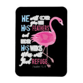 Flamingo Christliches Geschenk, Psalm 91 Bibelvers Magnet (Vertikal)