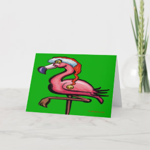 Flamingo Christmas Card Feiertagskarte