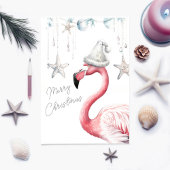 Flamingo Christmas Card Personalizable Dankeskarte