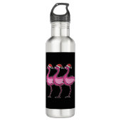 Flamingo Christmas Edelstahlflasche (Vorderseite)