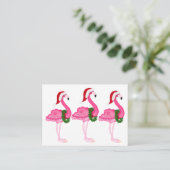 Flamingo Christmas Enclosure Card / Tag Begleitkarte (Stehend Vorderseite)