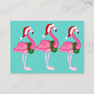 Flamingo Christmas Enclosure Card / Tag Begleitkarte