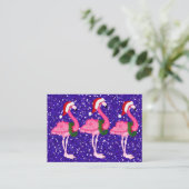 Flamingo Christmas Enclosure Card / Tag Begleitkarte (Stehend Vorderseite)