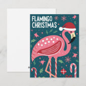 FLAMINGO CHRISTMAS FEIERTAGSKARTE (Vorne/Hinten)