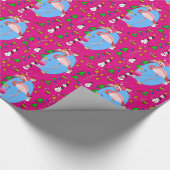 Flamingo Christmas Funny Doodles Festivals Spaß Geschenkpapier (Ecke)