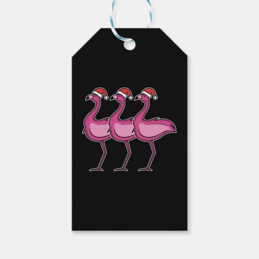 Flamingo Christmas Geschenkanhänger (Vorderseite)