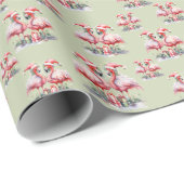Flamingo Christmas Geschenkpapier (Rolleneckpunkt)