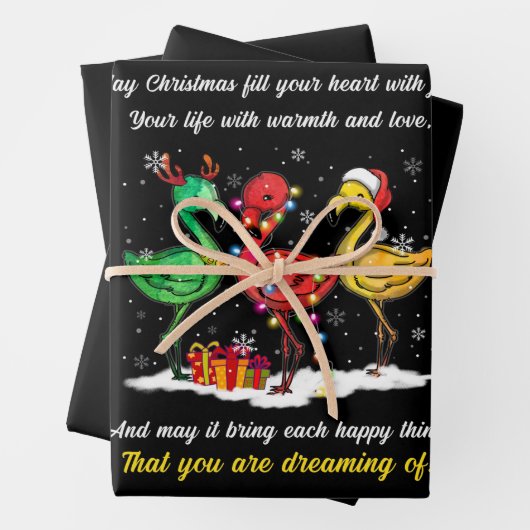 Flamingo Christmas Geschenkpapier Set (Beispiel)