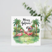 Flamingo Christmas Golfer im Golfplatz (Stehend Vorderseite)