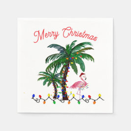 Flamingo Christmas Holiday party Serviette