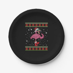 Flamingo Christmas I Want A Flamingo For Christmas Pappteller