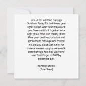 Flamingo Christmas im Juli Party Einladung (Rückseite)