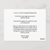 Flamingo Christmas im Juli Party Postkarte (Rückseite)