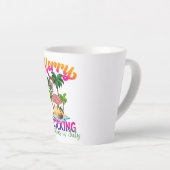 Flamingo Christmas im Juli | Tropischer Flamingo Milchtasse (Rechte Ecke)