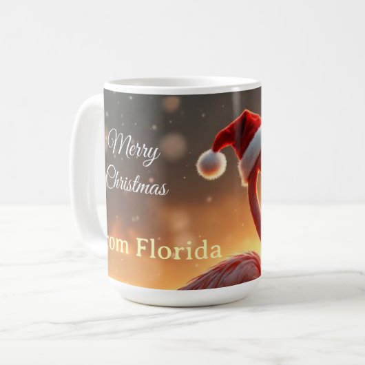 Flamingo Christmas Kaffeetasse (Vorderseite Links)