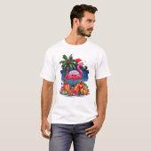 Flamingo Christmas Lighting Xmas T-Shirt (Vorne ganz)