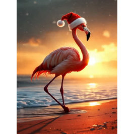 Flamingo Christmas Postkarte
