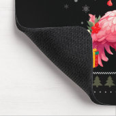 Flamingo Christmas Santa Hat Ugly Christmas Sweate Mousepad (Ecke)