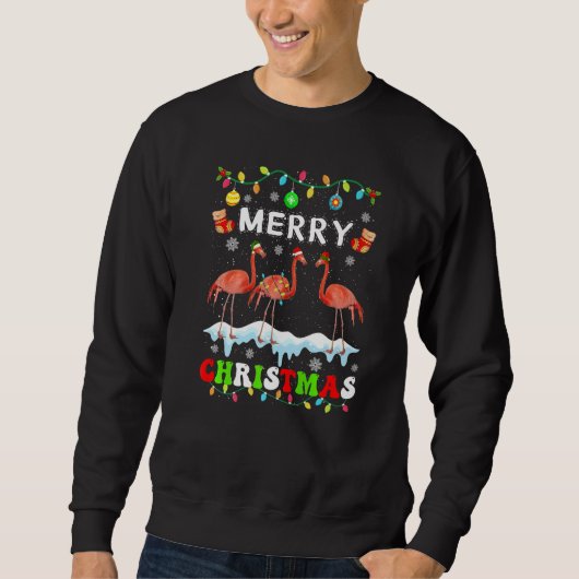 Flamingo Christmas Squad Xmas Women Men Kids Sweatshirt (Vorderseite)