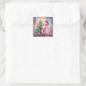 Flamingo Christmas Sticker (Tasche)