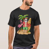 Flamingo Christmas Sweater Funny Santa Palm Tree P T-Shirt (Vorderseite)