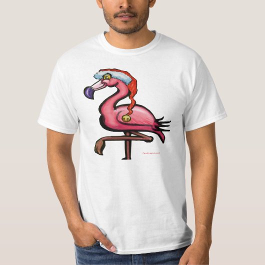 Flamingo Christmas T-Shirt (Vorderseite)