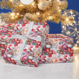 Flamingo Christmas themed Geschenkpapier