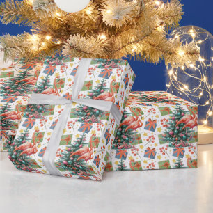 Flamingo Christmas themed Geschenkpapier