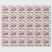 Flamingo Christmas themed Geschenkpapier (Flach)