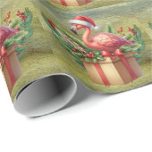 Flamingo Christmas themed Geschenkpapier (Rolleneckpunkt)