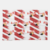 Flamingo Christmas Themed Geschirrtuch (Horizontal)