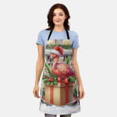 Flamingo Christmas Themed Schürze (Getragen)