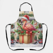Flamingo Christmas Themed Schürze (Vorderseite)