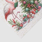 Flamingo Christmas themed Seidenpapier (Ausschnitt)