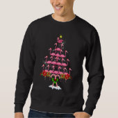 Flamingo Christmas Tree Group Holiday Sweatshirt (Vorderseite)