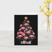 Flamingo Christmas Tree Karte (Gelbe Blume)