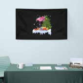 Flamingo Christmas Tree Lights Banner (Messeveranstaltung)