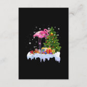 Flamingo Christmas Tree Lights Begleitkarte (Vorderseite)