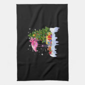 Flamingo Christmas Tree Lights Geschirrtuch (Vertikal)