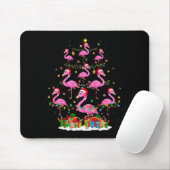 Flamingo Christmas Tree Lights Santa Hat Nk Flamin Mousepad (Mit Mouse)
